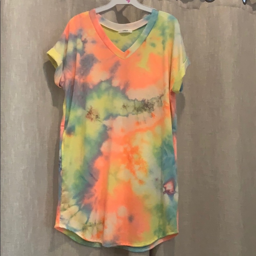 One piece tie dye dress